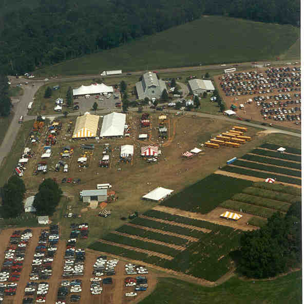 Aerial view of the Milan No-Till Field Day